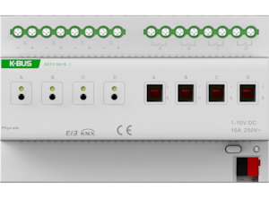 KNX Dimmer Actuator 1-10V, 4 Folds