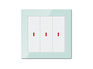 Products: KNX Intelligent Push Button, 3 Gang Glass