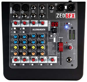ZED6FX Mixer 2 Mono+2 Stereo 1 Aux
