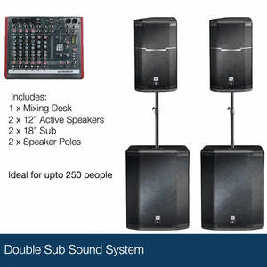 Hire Packages: Double Sub Sound System