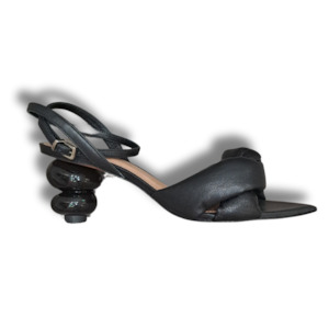 Shoes: Wittner - Visser Black Leather Heel - Size 39