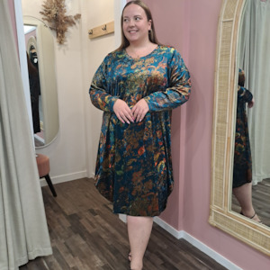 Bittermoon - Floral Velvet Dress - Size 26