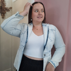 Size 16: Augustine - Gabriel Denim Blazer - Size XL