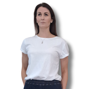 Organic Cotton Tees: Sincere - White Organic Cotton Tee - Size M