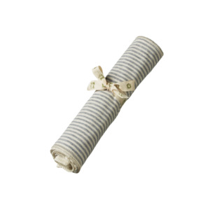 Baby: Jersey Face Cloths - 10 Pack | Natural, Grey Marl Stripe