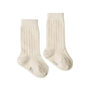 Baby: Cotton Rib Socks | Natural