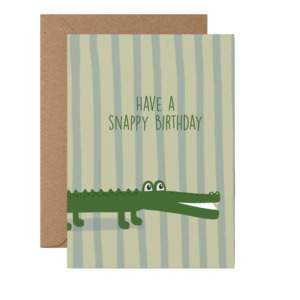 By Rosalie: Snappy Birthday Crocodile Greeting Card