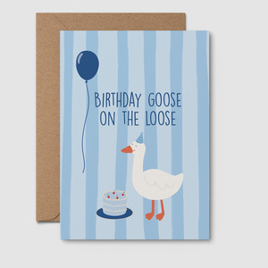 Birthday Goose Greeting Card 