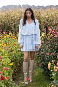Sylvie Embroidered Dress Baby Blue