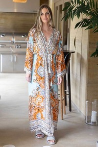 Ellie Long Kimono Blue