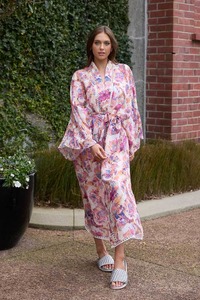 Kimonos: Ellie Kimono Peach Floral