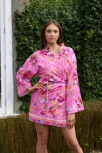 Kimonos: Alfie Kimono Bright Floral Pink