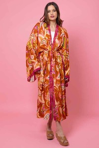 Livi Kimono Rust Paisley
