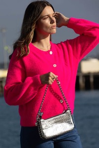 Cardis: Hallie Fluffy Cardigan Pink