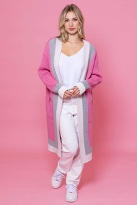 Lisa Cardigan Baby Pink Striped