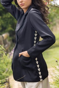Womens Jackets Coats: Anna Blazer Heart Black
