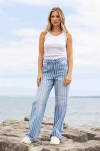 Susie Striped Denim Jean