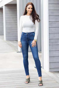 Cormac Dark Blue Highwaisted Long Jean