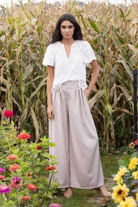 Womens Pants: Harper Satin Pants Champagne