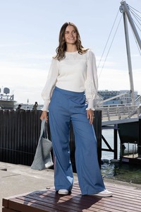 Womens Pants: Harriet Pant Denim Stripe Blue