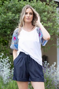 Avery Denim Shorts Dark Blue