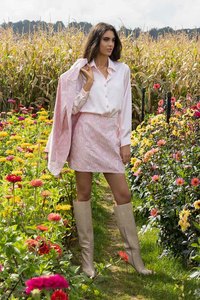 Scottie Embroidered Mini Skirt Pink