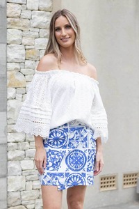 Skirts: Lyla Wrap Mini Skirt Blue