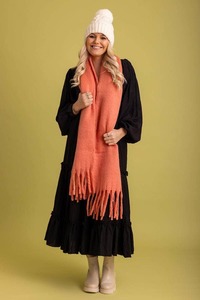Scarfs: Tassel Scarf Peach