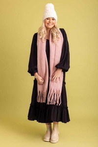 Tassel Scarf Dusty Pink