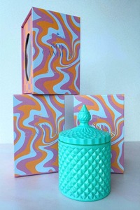 Candles: Small Aqua Salted Caramel & Vanilla Candle