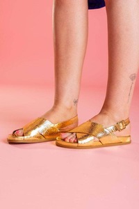 Sandals: Clover Sandal Gold