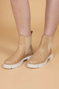 Boots: Dahlia Boots Brown Anaconda