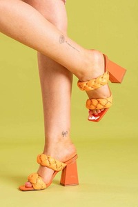 Arya Plaited Heel Orange/Melon