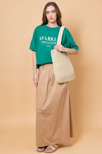 Sale Amaya: Lexi Maxi Skirt Beige
