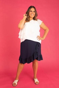 Stella Staples: Freya Frill Skirt Navy