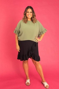 Stella Staples: Freya Frill Skirt Black
