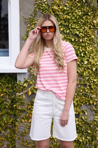 Honey Denim: Belle Denim Jort White
