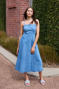 Alaia Denim Midi Dress