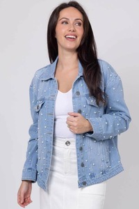 Honey Denim: Skye Denim Jacket Pearl