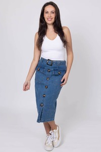 Marco Denim Midi Skirt