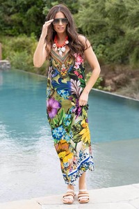Party Dresses: Maya Dress Floral Green
