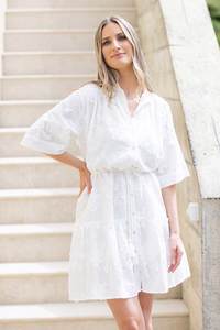 Brae Shirt Dress White