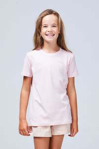 Short Sleeve Tops: Tiger Tee Baby Pink