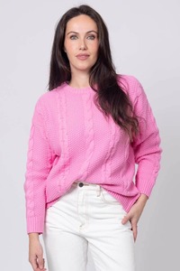 Womens Knitwear: Florence Knit Jumper Pink