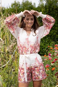 Jade Blouse Floral Cream