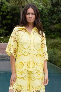 Liam Embroidered Shirt Butter Yellow