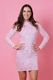 Zane Velvet Sequin Dress Blush