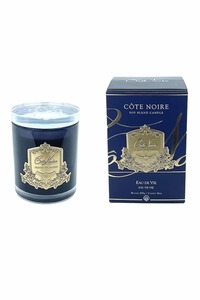 Cote Noire Candle Dark Vessel with Gold Badge Eau De Vie 450g