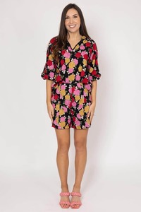 Sale Shorts: Layla Embroidered Short Black Floral