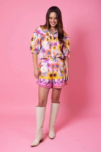 Sale Shorts: Gilly Short Pink Sunflower